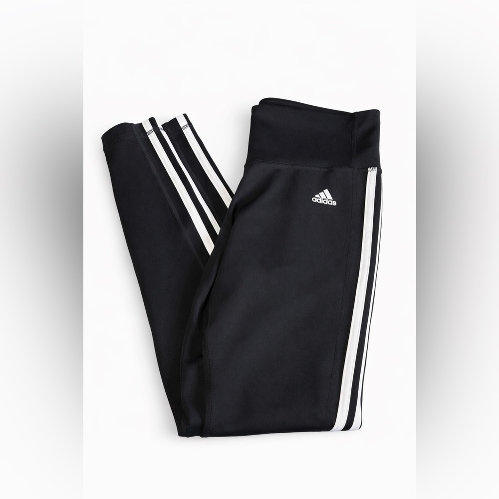 Adidas Women’s Size M Black 3-Stripe Leggings